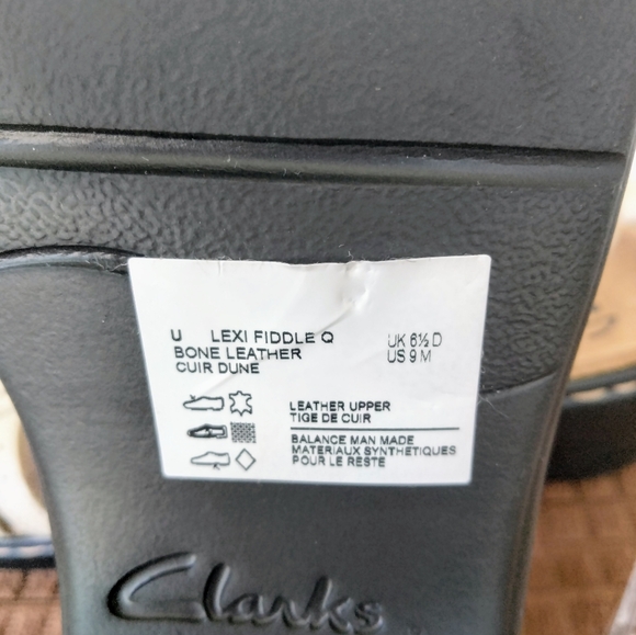 Clark's Collection "Lexi Fiddle Q" Bone Leather Sandals. Size 9M. Excellent Cond - Picture 10 of 10
